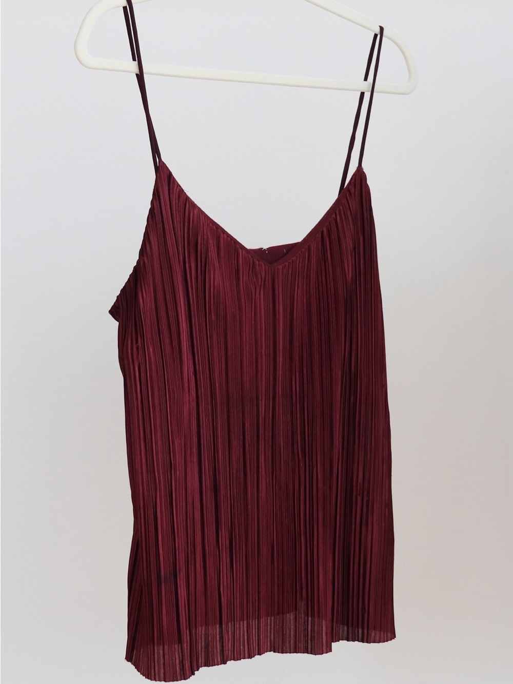 H&M - Burgundy Satin Sleeveless Top - Women’s M